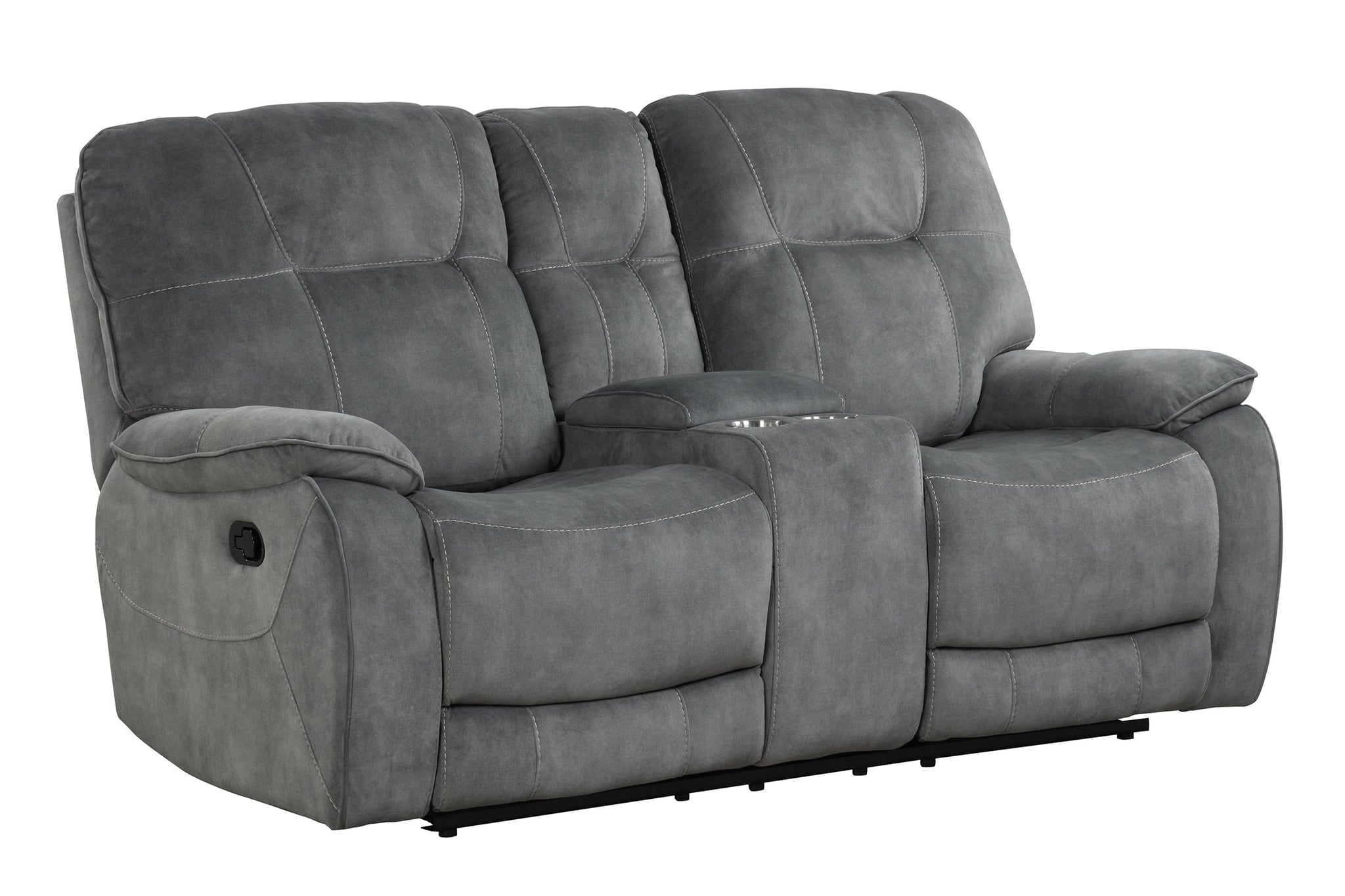 262365 Cooper - Shadow Grey Manual Console Loveseat