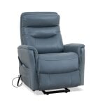 Gemini - Soft Azure Power Lift Recliner With Articulating Headrest