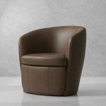 Barolo - Vintage Brown Swivel Club Chair - Image 3