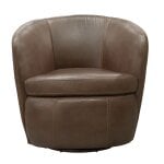 Barolo - Vintage Brown Swivel Club Chair - Image 4