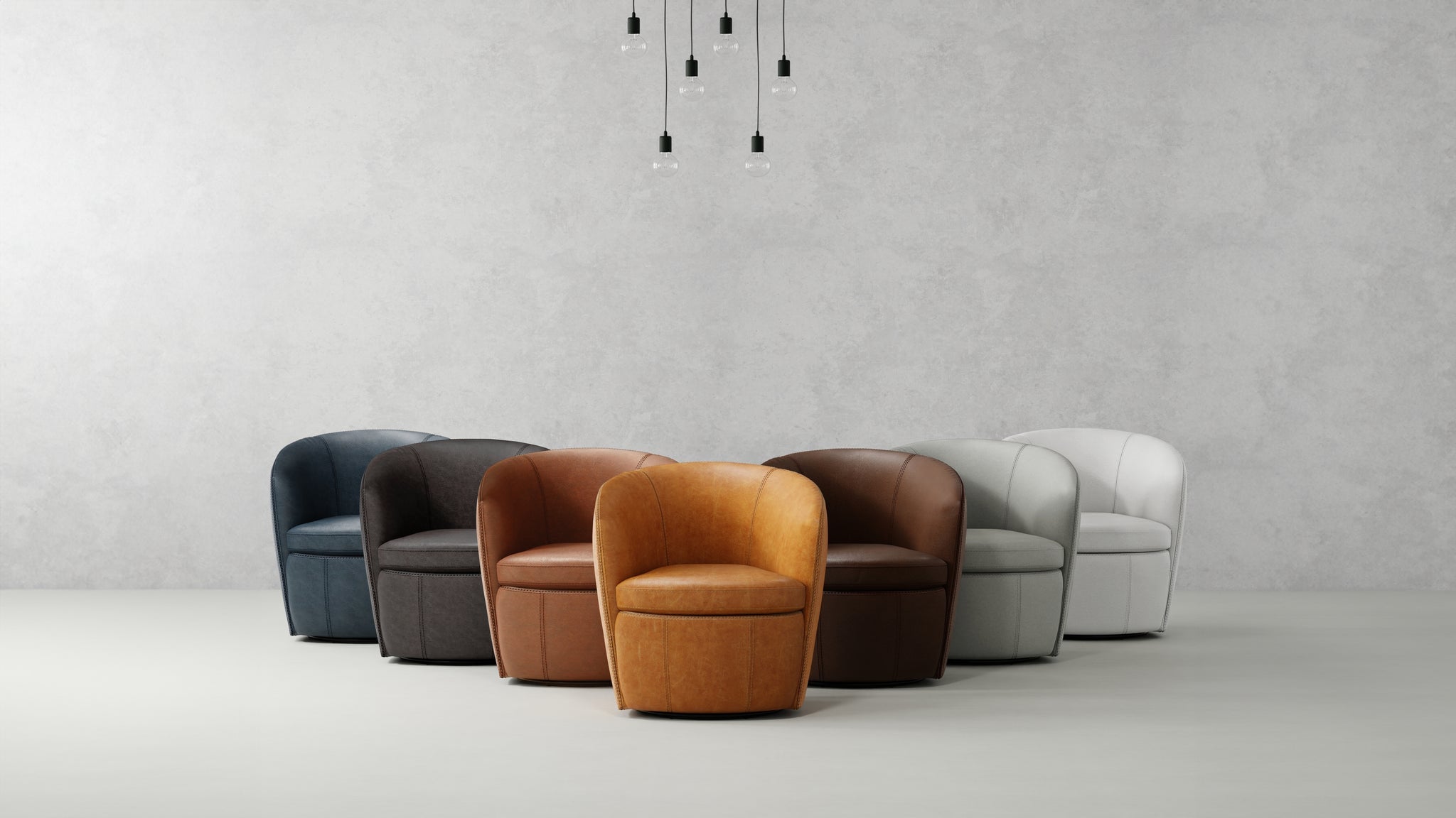 Barolo - Vintage Brown Swivel Club Chair - Image 8