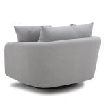 Boomer - Dame Dove Large Swivel Chair W/ 2 Toss Plws - Image 7