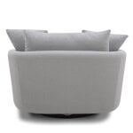 Boomer - Dame Dove Large Swivel Chair W/ 2 Toss Plws - Image 6