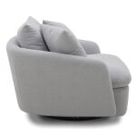Boomer - Dame Dove Large Swivel Chair W/ 2 Toss Plws - Image 5